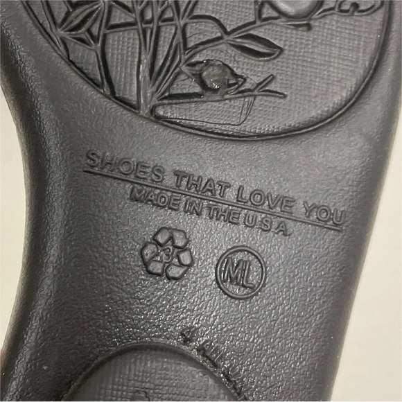 Oka B Black Zebra Bow Rubber Slides Sandals Medium Large ML 8-9 - Picture 9 of 12